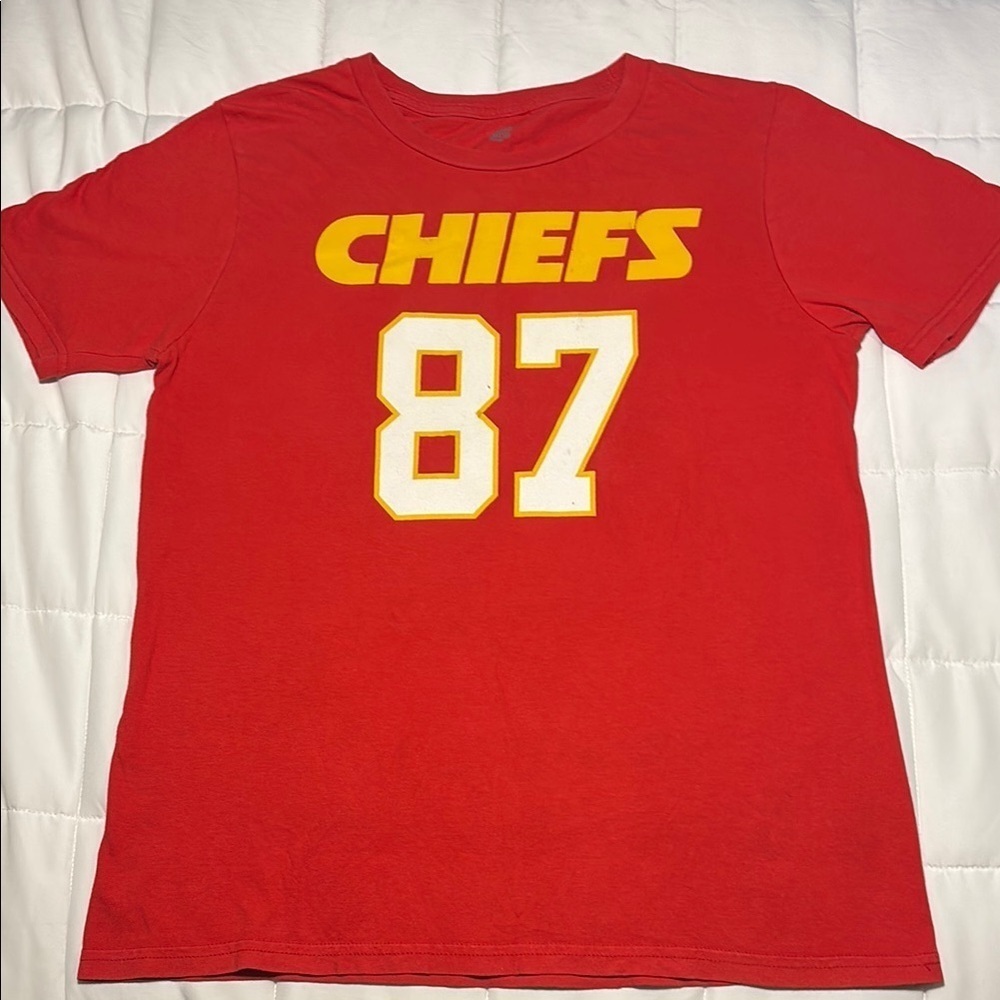 KC Chiefs Red Kelce 87 Kids T-Shirt